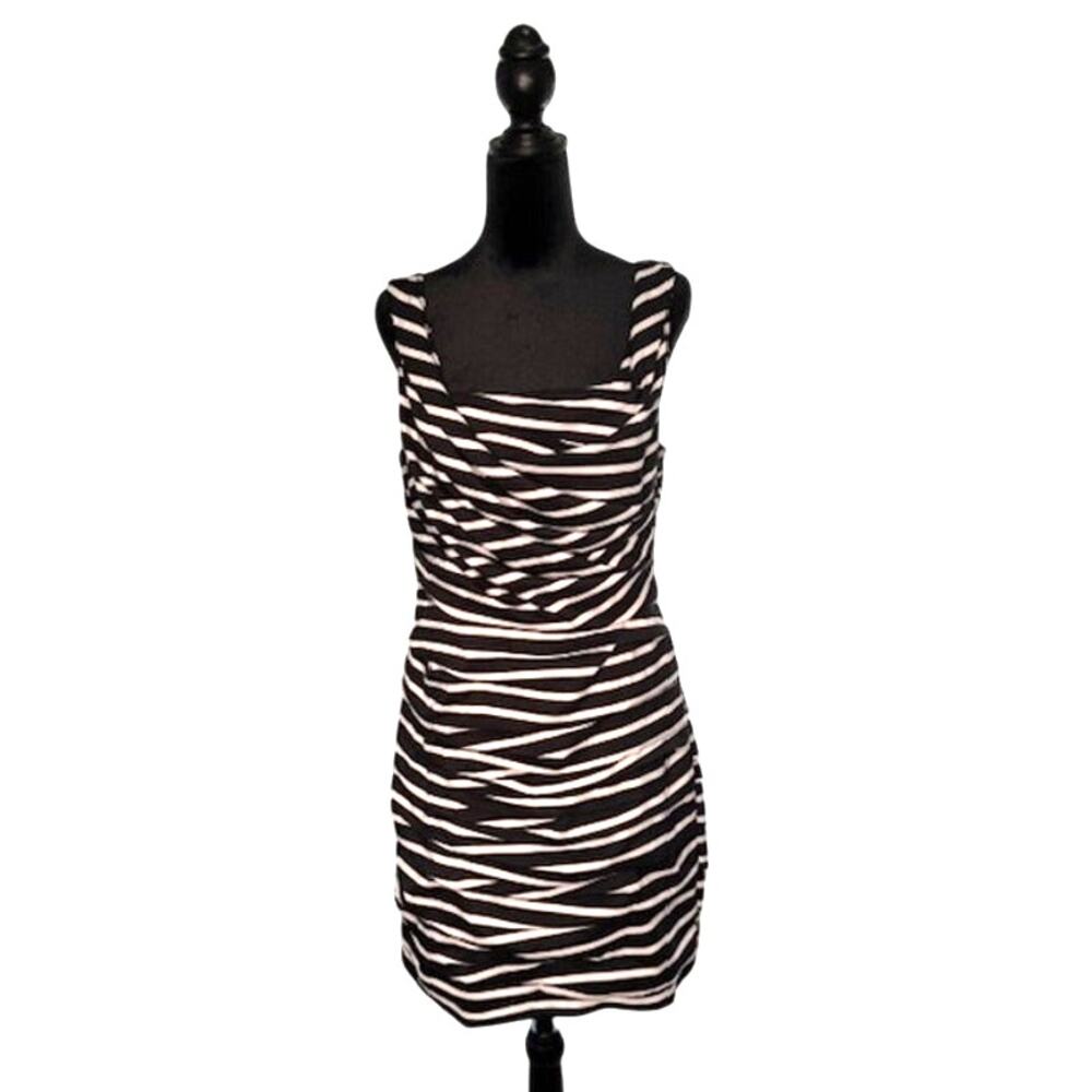 Express Sleeveless Striped Fitted Formal Sheath Dress - Womens 12 - EUC